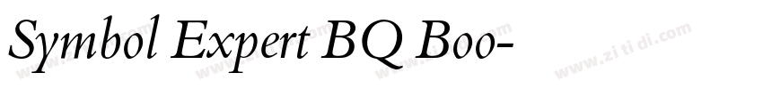 Symbol Expert BQ Boo字体转换